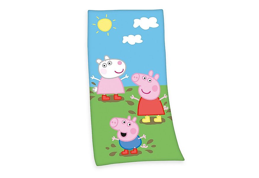 Herding Young Collection Strandtuch Peppa Pig Velourstuch Gr. 75/150 cm Tuc günstig online kaufen