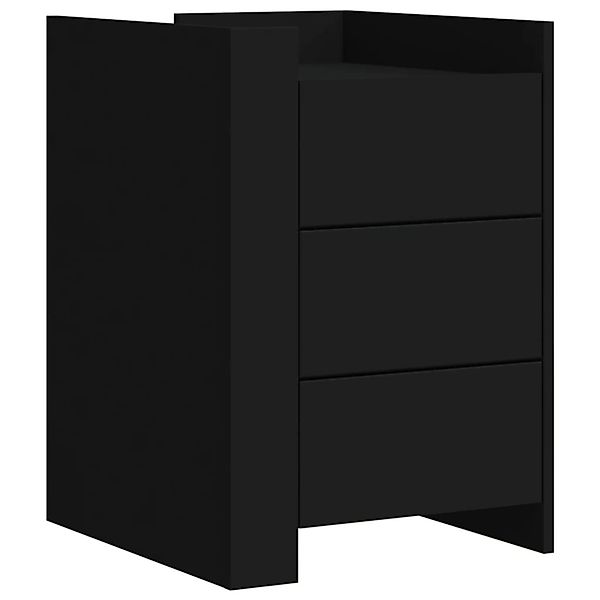 vidaXL Nachttisch Schwarz 45x50x65 cm Holzwerkstoff 848305 günstig online kaufen