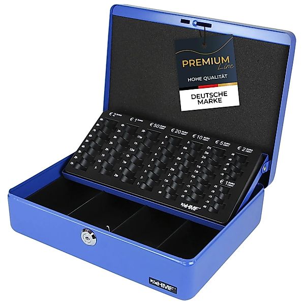 HMF 10015-05 Geldkassette Münzzählbrett 30 x 24 x 9 cm Blau günstig online kaufen