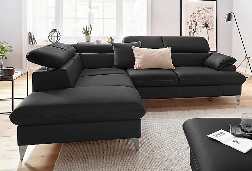 COTTA Polstergarnitur "Caluso L-Form", Set bestehend aus: Ecksofa mit Kopft günstig online kaufen
