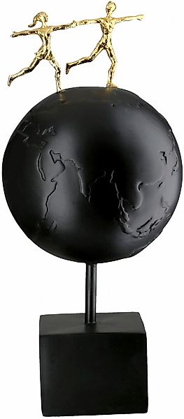 GILDE Dekoobjekt "Skulptur Erde; Paar Around the World schwarz H. 33,5 cm" günstig online kaufen