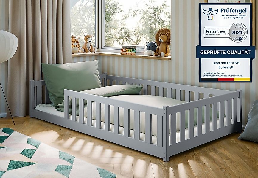 Kids Collective Kinderbett Bodenbett Bett mit Rausfallschutz & Lattenrost M günstig online kaufen