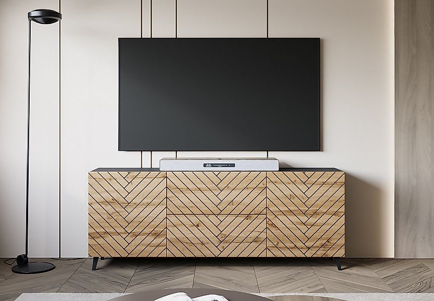 INOSIGN Lowboard Phuket, Front MDF, 2 Schubladen, 4 Türen, 6 geschlossenen günstig online kaufen