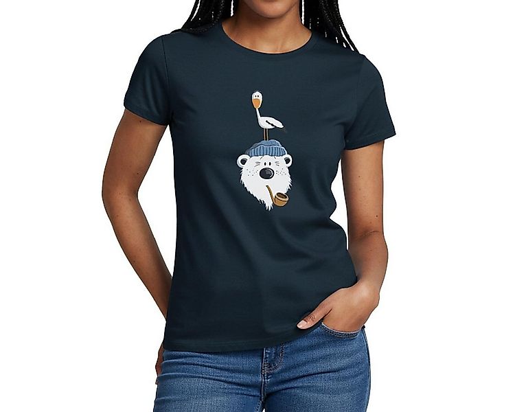 Spreadshirt T-Shirt Bär Mit Möwe Nordsee Frauen T-Shirt (1-tlg) günstig online kaufen