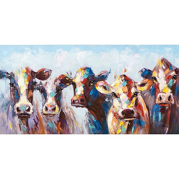 ArtUniverse Gemälde Bunte Kühe 70 x günstig online kaufen