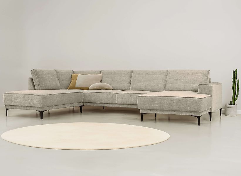 Places of Style Wohnlandschaft »XXL Sofa Oland, Struktur, Flachgewebe, Luxu günstig online kaufen