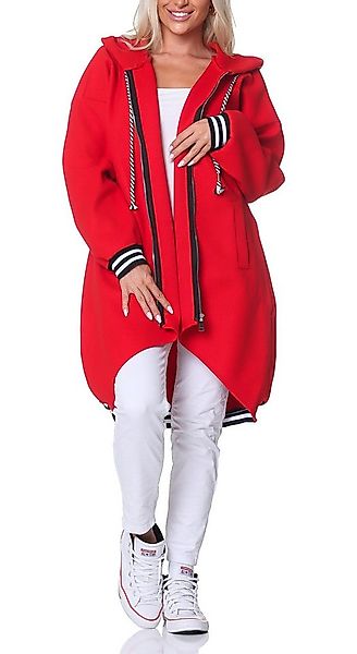 simaranda Kapuzennickijacke Damen Sweatjacke 5410 38-44 Rot mit Kapuze günstig online kaufen
