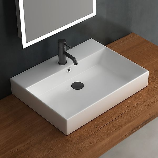 Alpenberger Aufsatzwaschbecken Keramik Waschbecken 60 cm günstig online kaufen