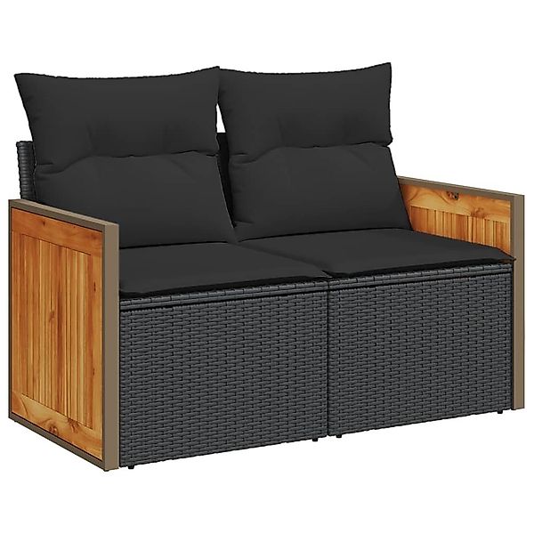 vidaXL Loungesofa Gartensofa mit Kissen 2-Sitzer günstig online kaufen