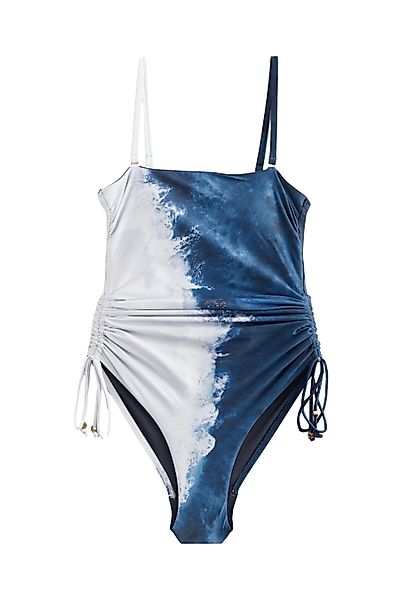 Next Badeanzug Bauchformender Bandeau-Badeanzug mit Beinrüschen günstig online kaufen