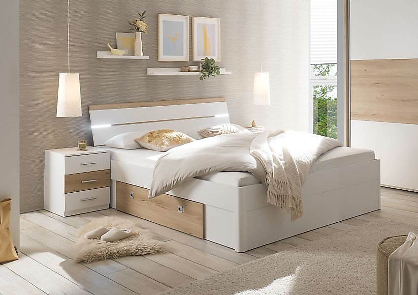 Schlafkontor Bettanlage »Kiara Bett mit 2 Nachtkommoden«, (Set), inklusive günstig online kaufen