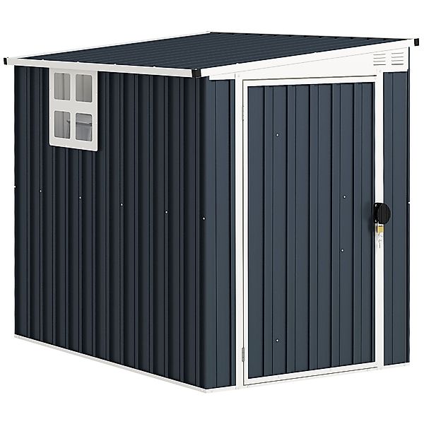 Outsunny Gerätehaus 2,6m², mit Pultdach, Fenster, günstig online kaufen