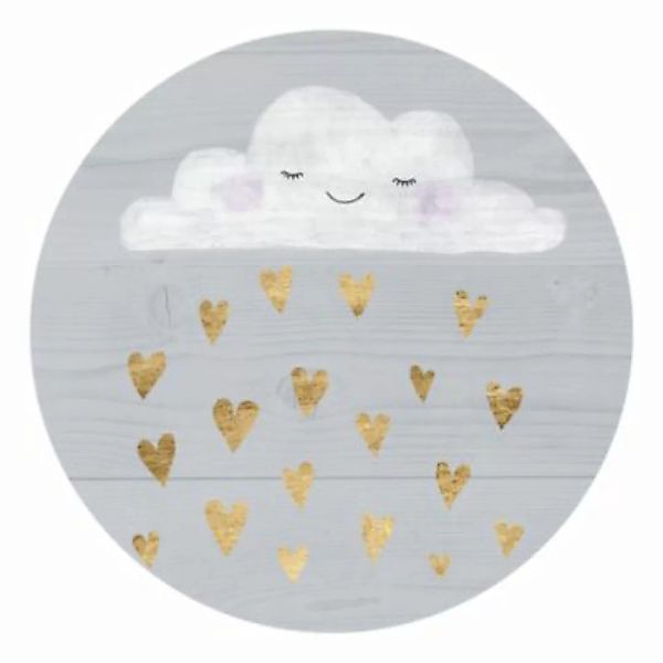 Bilderwelten Runde Tapete selbstklebend Kinderzimmer Wolke mit goldenen Her günstig online kaufen