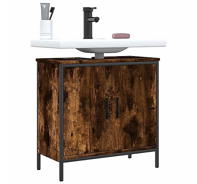furnicato Waschbeckenschrank Waschbeckenunterschrank Räuchereiche 60x30x60 günstig online kaufen