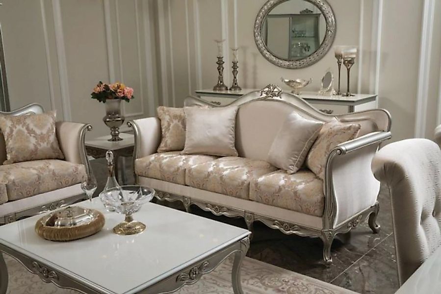 JVmoebel Sofa, Dreisitzer Sofa 3 Sitzer Sofas Luxus Textil Couchen big Pols günstig online kaufen