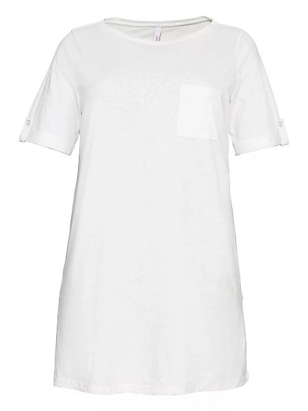 Sheego Longshirt "Große Größen", im Leinenmix, hohe Seitenschlitze günstig online kaufen