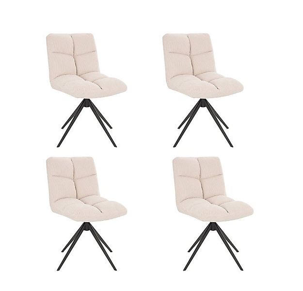 HOME DELUXE Esszimmerstuhl drehbar 2er - 8er Set NODA (4 St), Gestell aus E günstig online kaufen
