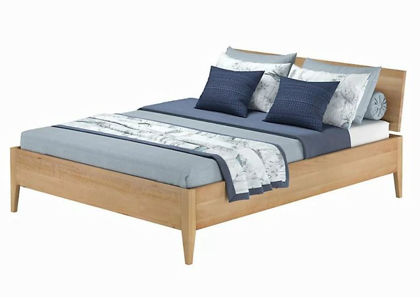 ERST-HOLZ Bett Doppelbett metallfrei 160x200 massives Buchenholz konische F günstig online kaufen