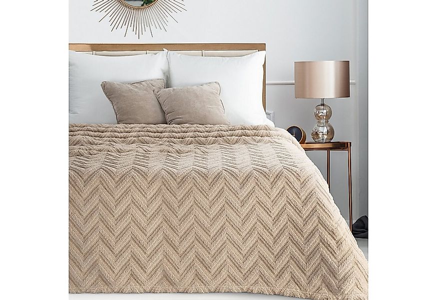 Wohndecke HYGGE Kuscheldecke – weiche Sofadecke, Design91, mit Fischgrät-St günstig online kaufen