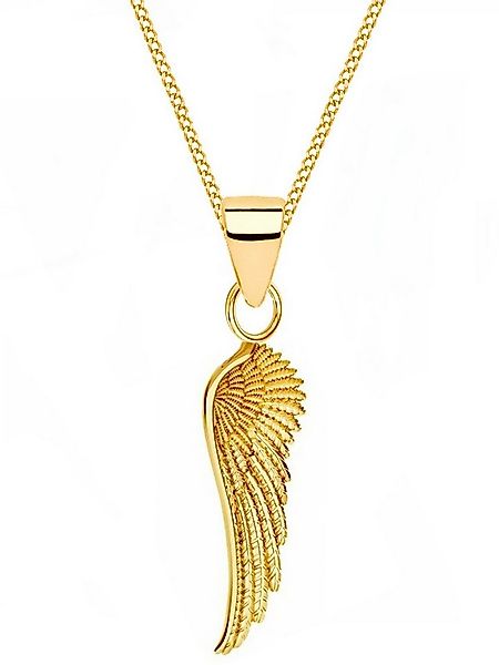 Goldene Hufeisen Goldkette Halskette Gold Flügel 925 24K Gelbgold vergoldet günstig online kaufen