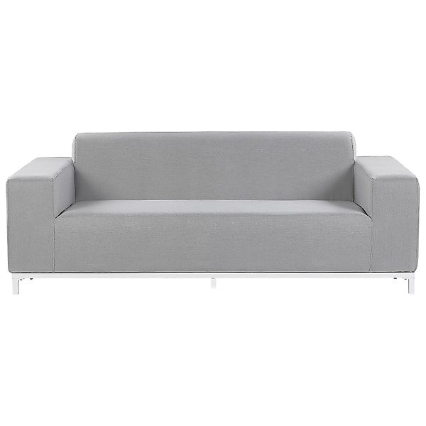 Beliani Gartensofa Grau Weiss 84x185x67 günstig online kaufen