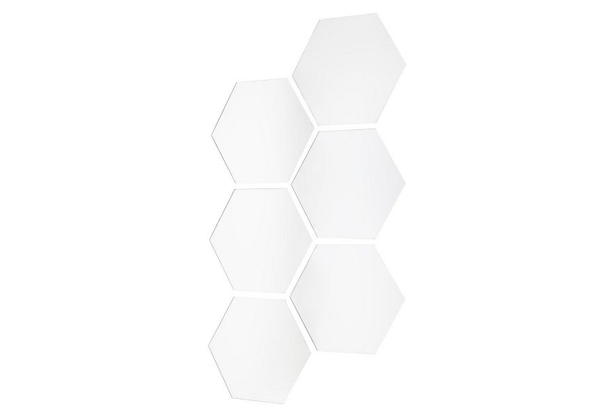 Meinposten Wandspiegel Spiegel Sechseckig 6er Set Spiegelfliesen SELBSTKLEB günstig online kaufen