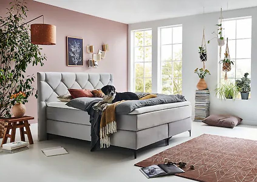 Home affaire Boxspringbett "Aiko", 100% vegan, mit tierfreundlichem Bezugss günstig online kaufen
