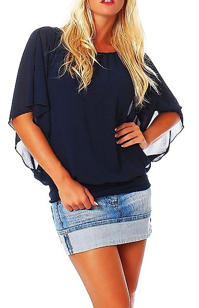 malito more than fashion Chiffonbluse 6296 mit breitem Bund Einheitsgröße günstig online kaufen