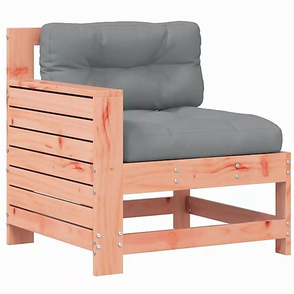 vidaXL Sofaelement Gartensofa mit Armlehne und Kissen Massivholz Douglasie günstig online kaufen