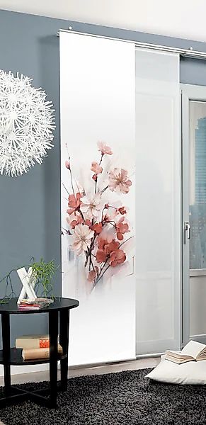 HOME WOHNIDEEN Schiebegardine »LOTUS«, (1 St.), Schiebewand Seidenoptik, Di günstig online kaufen