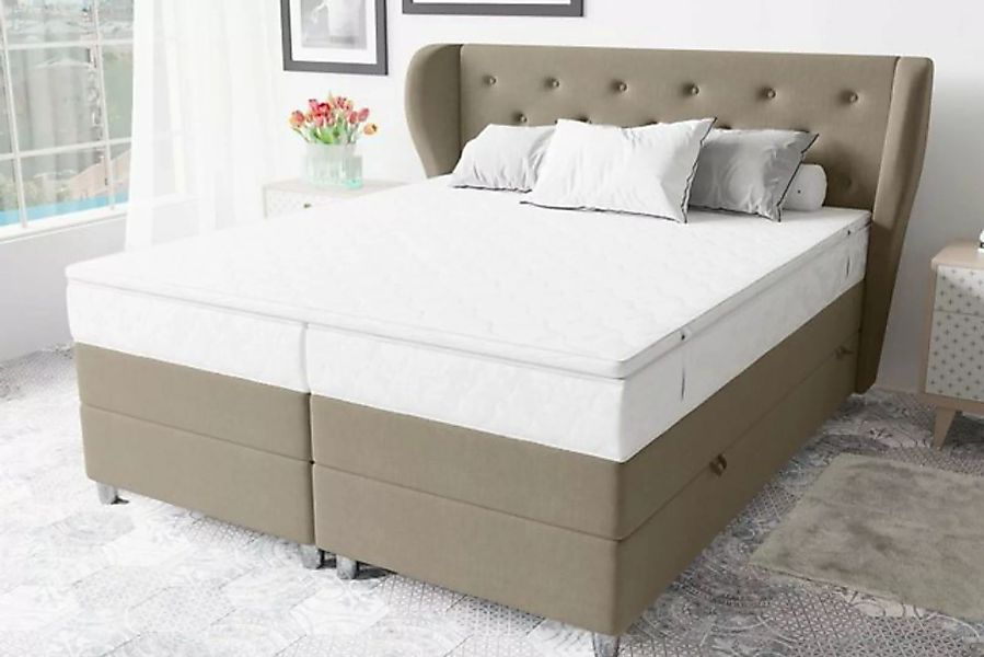 Stylefy Boxspringbett Hermes (Schlafzimmerbett, Bett), gepolstert günstig online kaufen