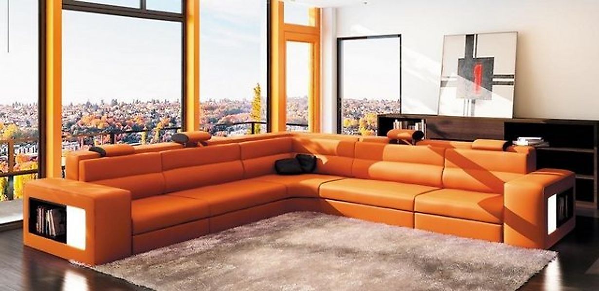 JVmoebel Ecksofa Ledersofa Sofa Couch Ecksofa Sitz Polster Wohnlandschaft X günstig online kaufen