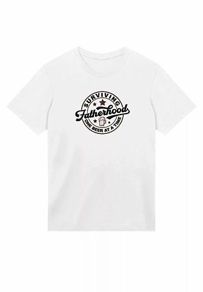 F4NT4STIC T-Shirt "Vatertag Surviving Fatherhood Bestickt", Premium Qualitä günstig online kaufen