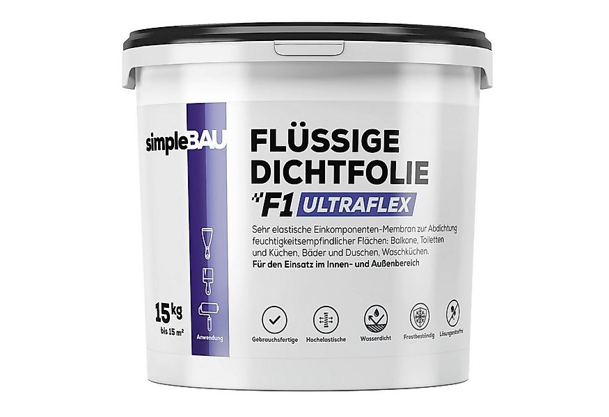 simpleBAU Dichtstoff Flüssigfolie Dichtfolie Ultraflex 15 kg – Wasserdicht günstig online kaufen
