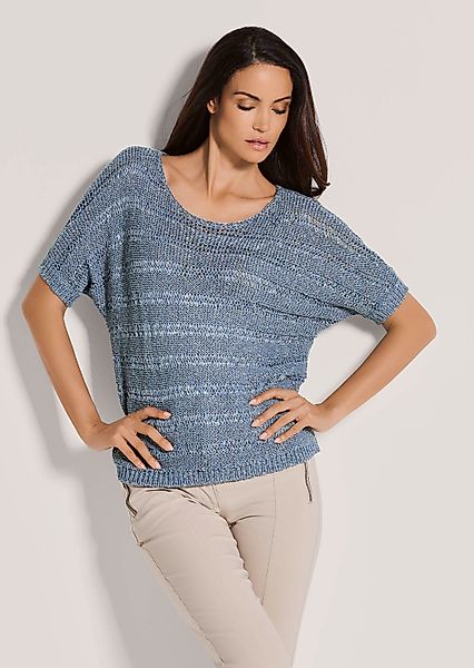 MADELEINE Strickpullover Bändchen-Pullover mit Glanz-Effekt günstig online kaufen