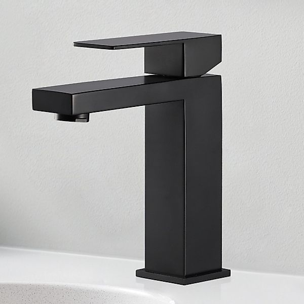 WOOHSE Waschtischarmatur Wasserhahn Bad Schwarz, Waschtischarmatur günstig online kaufen