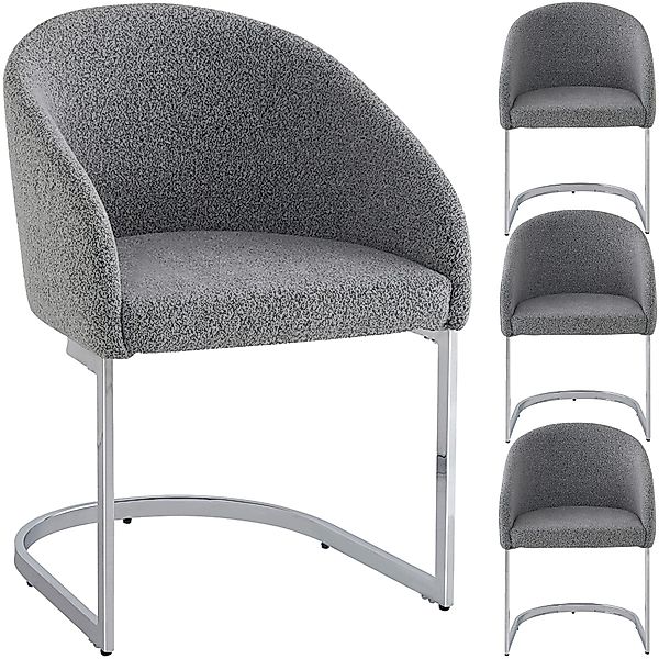 HAUSS SPOLE Esszimmerstuhl 4er Ergonomischer Freischwinger günstig online kaufen