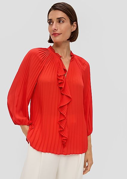 s.Oliver BLACK LABEL Langarmbluse Plissee-Bluse mit günstig online kaufen