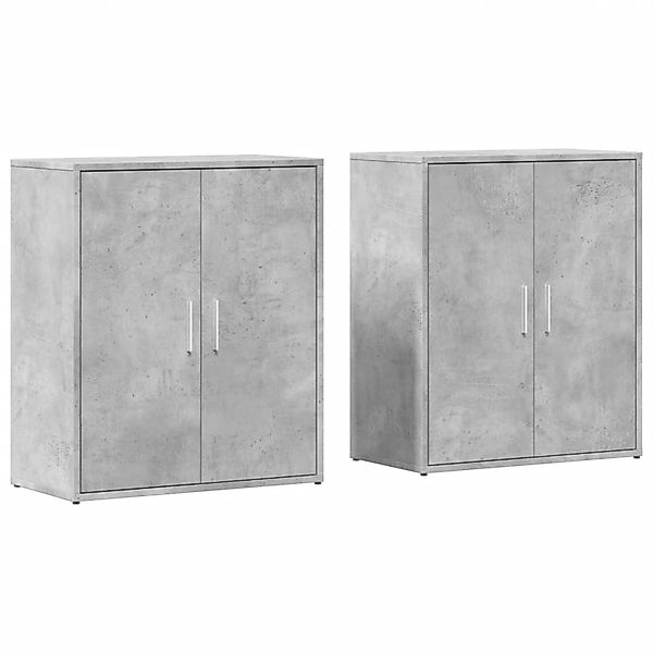 vidaXL Sideboards 2 Stk Betongrau 60x31x70 cm Holzwerkstoff 3276542 günstig online kaufen