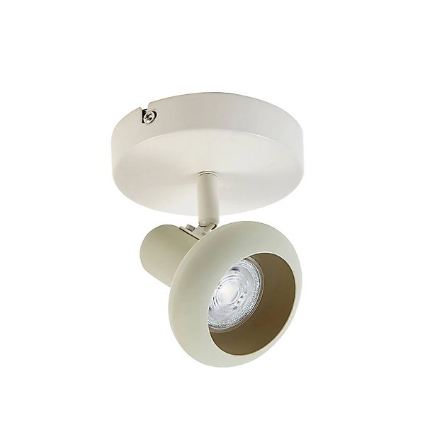 Lindby Strahler Huby 10030143 in Creme aus Metall 1-flammig GU10 Wohnzimmer günstig online kaufen