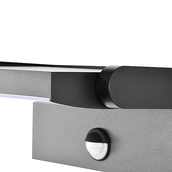 LED-Wandlampe CMD 9081, Sensor, anthrazit, 21 cm, CCT, IP54 günstig online kaufen