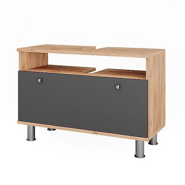 Vicco Waschbeckenunterschrank Fynn, Goldkraft Eiche/Anthrazit, 80.2 x 54 cm günstig online kaufen