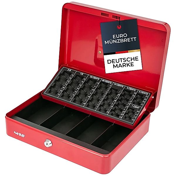 HMF 4215-03 Geldkassette Münzzählbrett 30 x 24 x 8 cm Rot günstig online kaufen