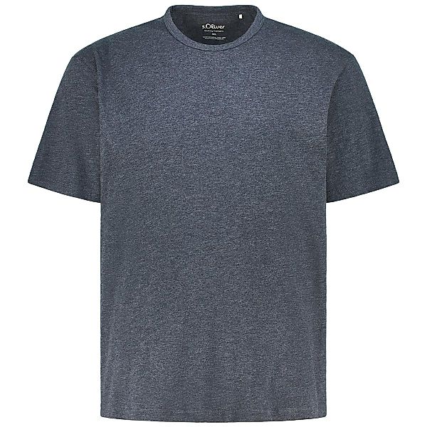 s.Oliver Basic T-Shirt mit Rundhalsausschnitt, elastisch Farbe blau Größe: günstig online kaufen