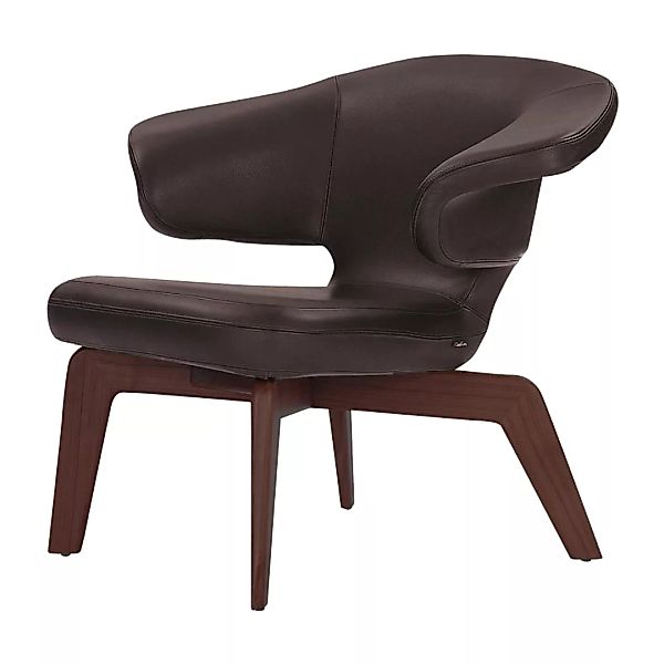 ClassiCon - Munich Lounge Chair Sessel - chocolate/Classic Leder/Gestell Wa günstig online kaufen