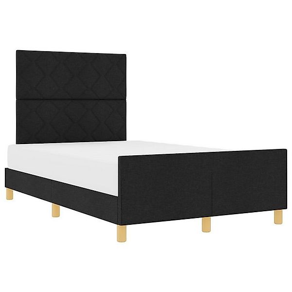 vidaXL Bett Bettgestell Schwarz Stoff 120x190 cm (1-tlg) günstig online kaufen
