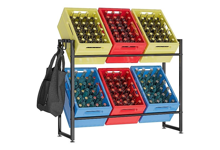 Yorbay Flaschenregal Getränkekistenregal für 6 Kisten Freistehend Kastenstä günstig online kaufen