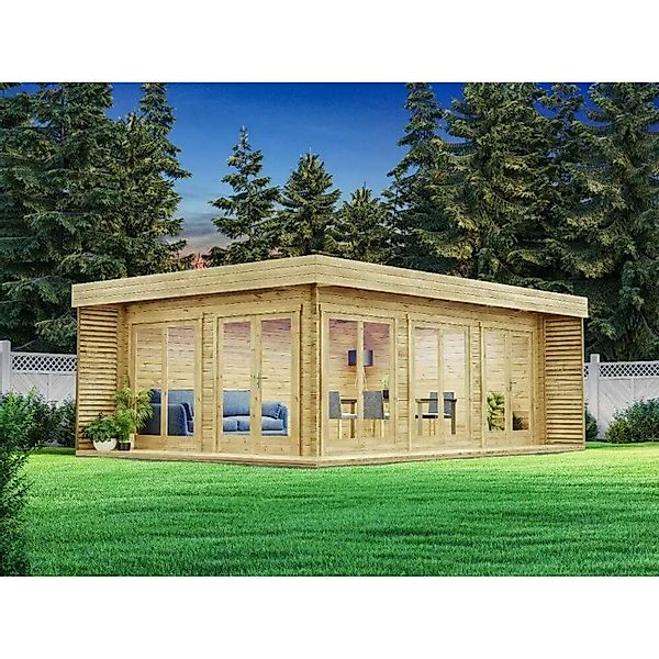Alpholz Gartenhaus Holz Gardenlounge Viva B, BxT: 492x668 cm, in Naturbelas günstig online kaufen