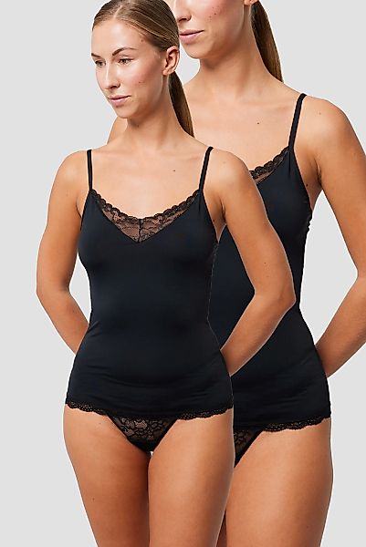 YSABEL MORA Spaghettitop, (2er Pack), elastisch, Spitzeneinsatz, schmale Tr günstig online kaufen