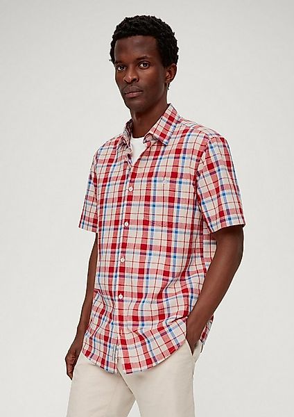 s.Oliver Kurzarmhemd Hemd Regular: Kariertes Baumwollhemd günstig online kaufen